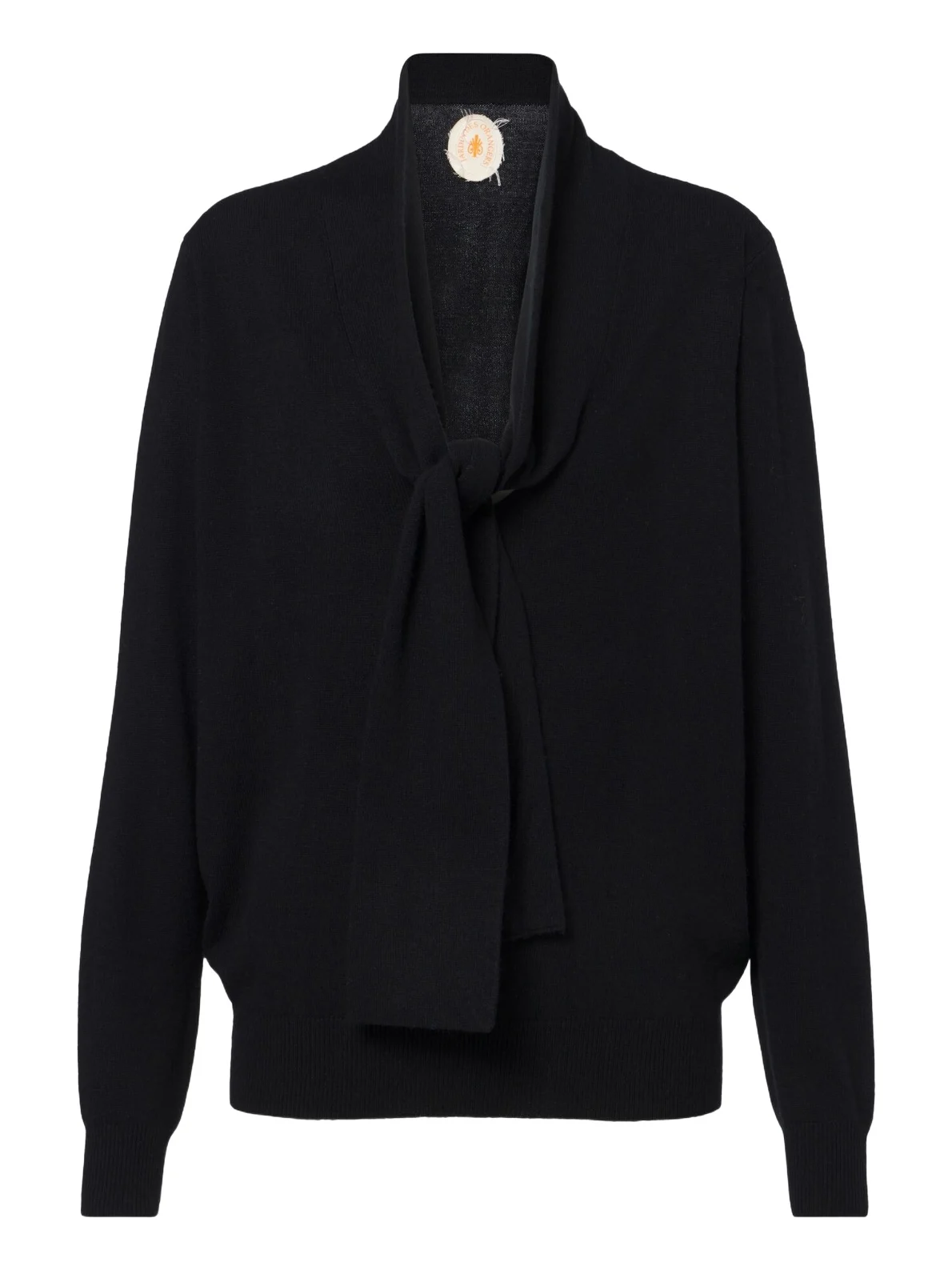 Tie-neck wool and cashmere sweater Tie-neck wool and cashmere sweater