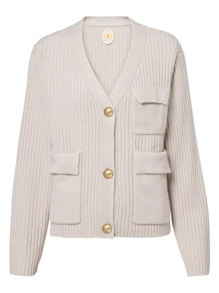 Ribbed-knit wool and cashmere cardigan Ribbed-knit wool and cashmere cardigan