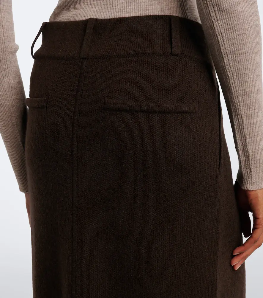 Jardin des Orangers Wool and cashmere midi skirt | Thumbnail 2