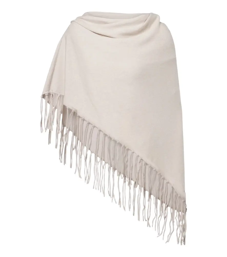 Fringed wool and cashmere shawl Fringed wool and cashmere shawl
