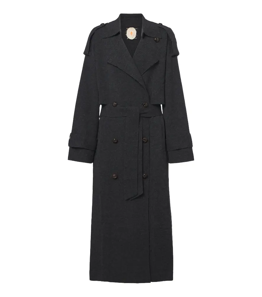 Jardin des Orangers Belted double-breasted wool and cashmere coat