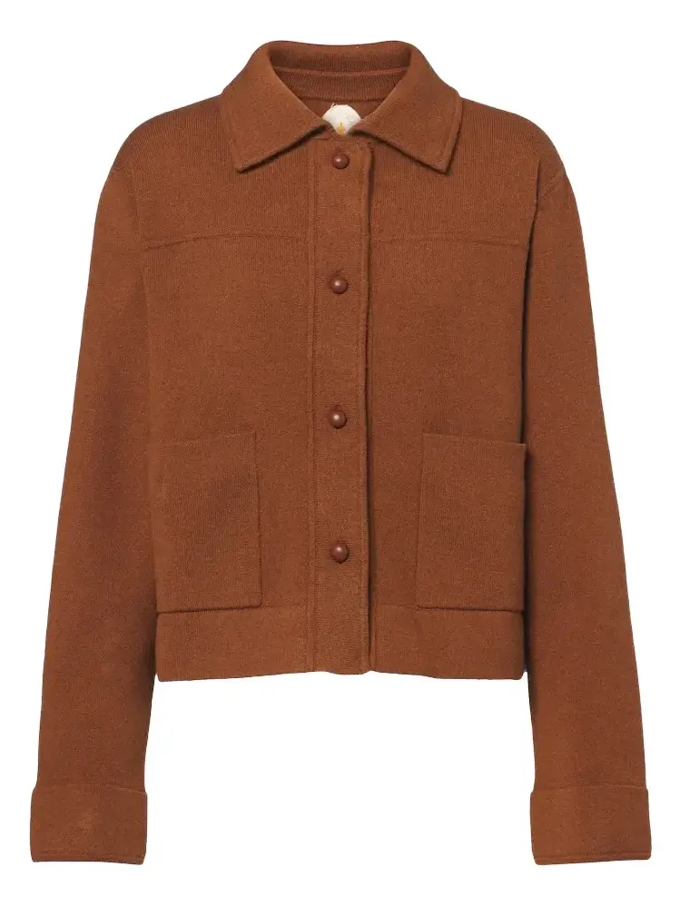 Fringed wool and cashmere jacket