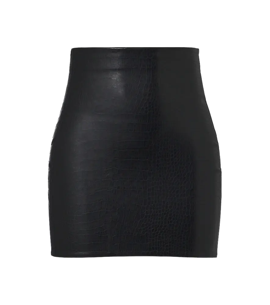 Wolford Embossed croc-effect miniskirt