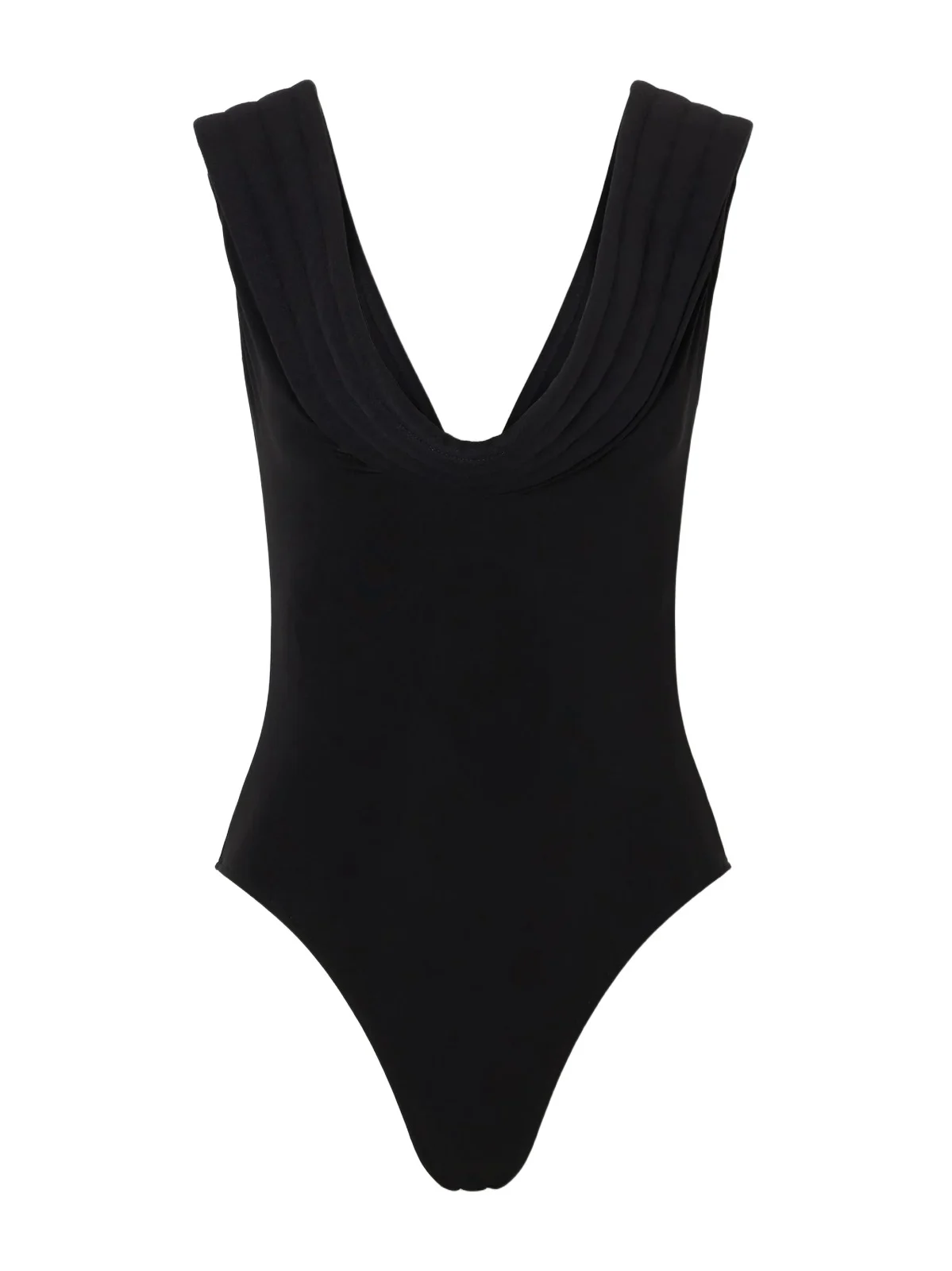 Wool-trimmed Stretch-crepe Jersey Bodysuit Wool-trimmed Stretch-crepe Jersey Bodysuit