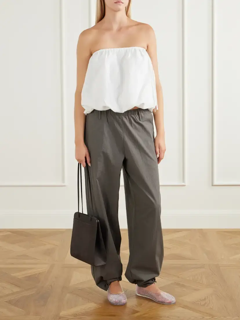 Deiji Studios Checked Organic Cotton Wide-leg Pants | Thumbnail 2