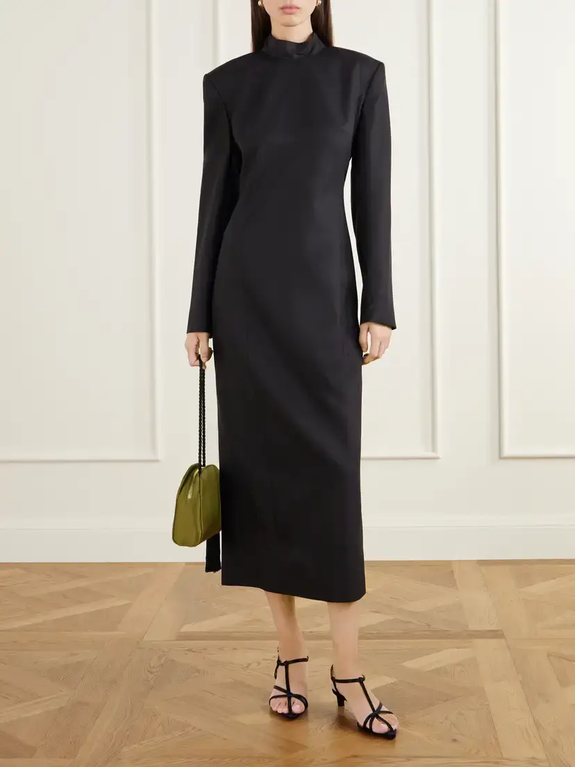 Heirlome Brigette Silk-twill Midi Dress | Thumbnail 2 Heirlome Brigette Silk-twill Midi Dress | Thumbnail 2