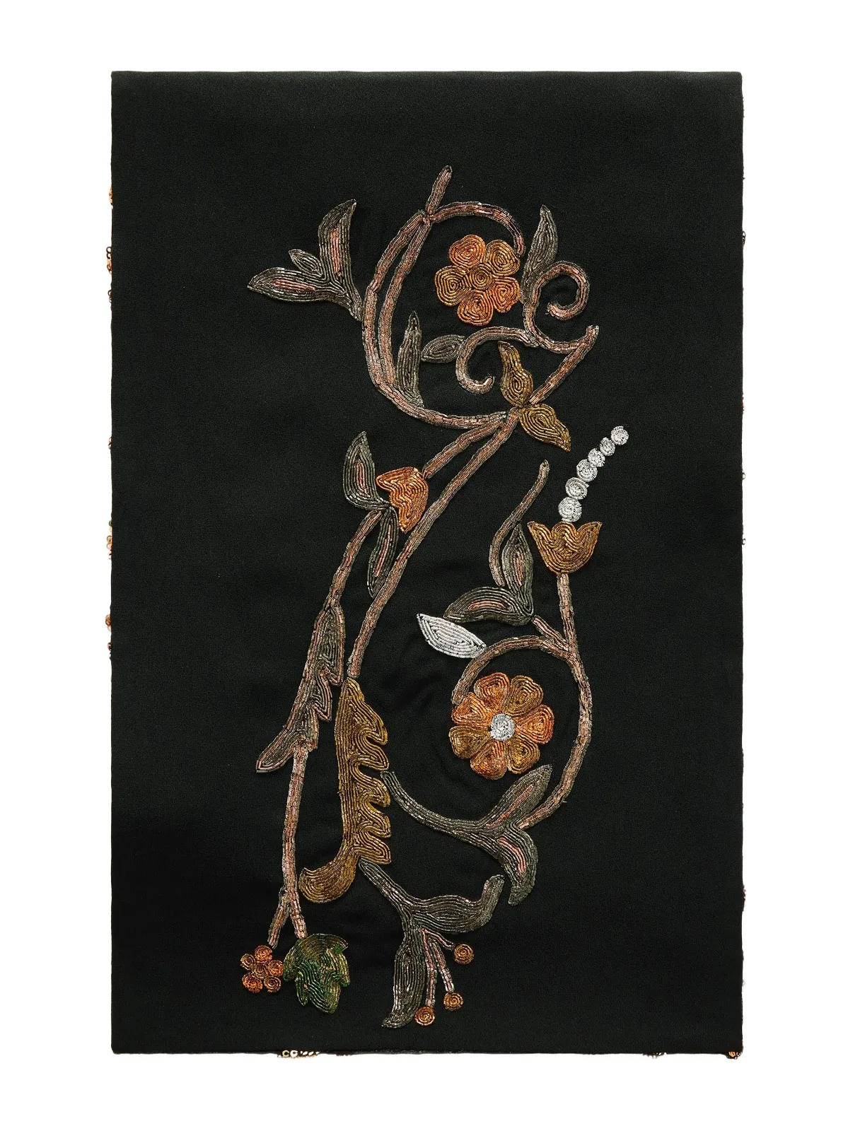 Dries Van Noten Sequin-embellished Embroidered Crepe Scarf