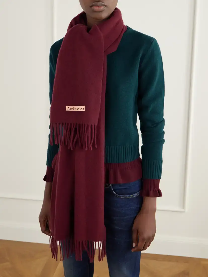 Acne Studios Fringed Wool Scarf | Thumbnail 2