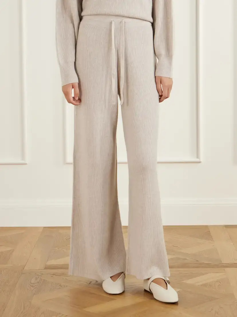Arch4 Partridges Ribbed Cashmere Sweater And Pants Set - Neutrals | Thumbnail 6 Arch4 Partridges Ribbed Cashmere Sweater And Pants Set - Neutrals | Thumbnail 6