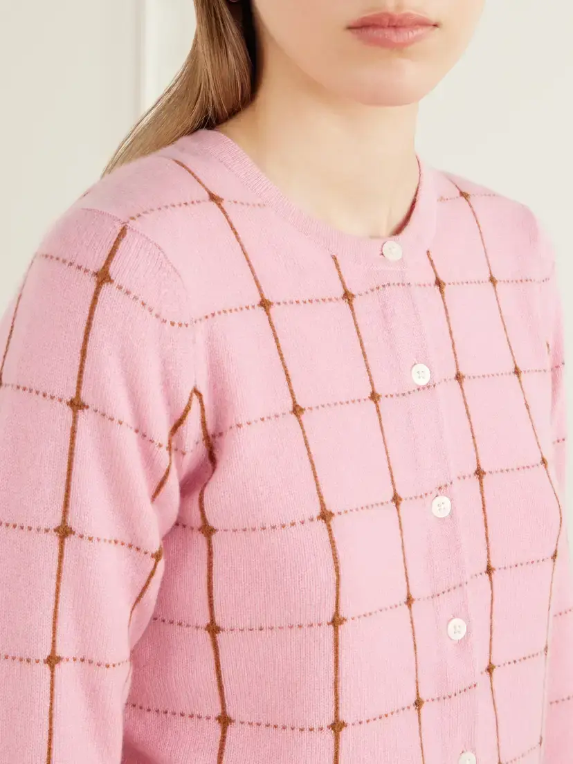 Guest In Residence Jane Checker Cashmere Cardigan | Thumbnail 5 Guest In Residence Jane Checker Cashmere Cardigan | Thumbnail 5