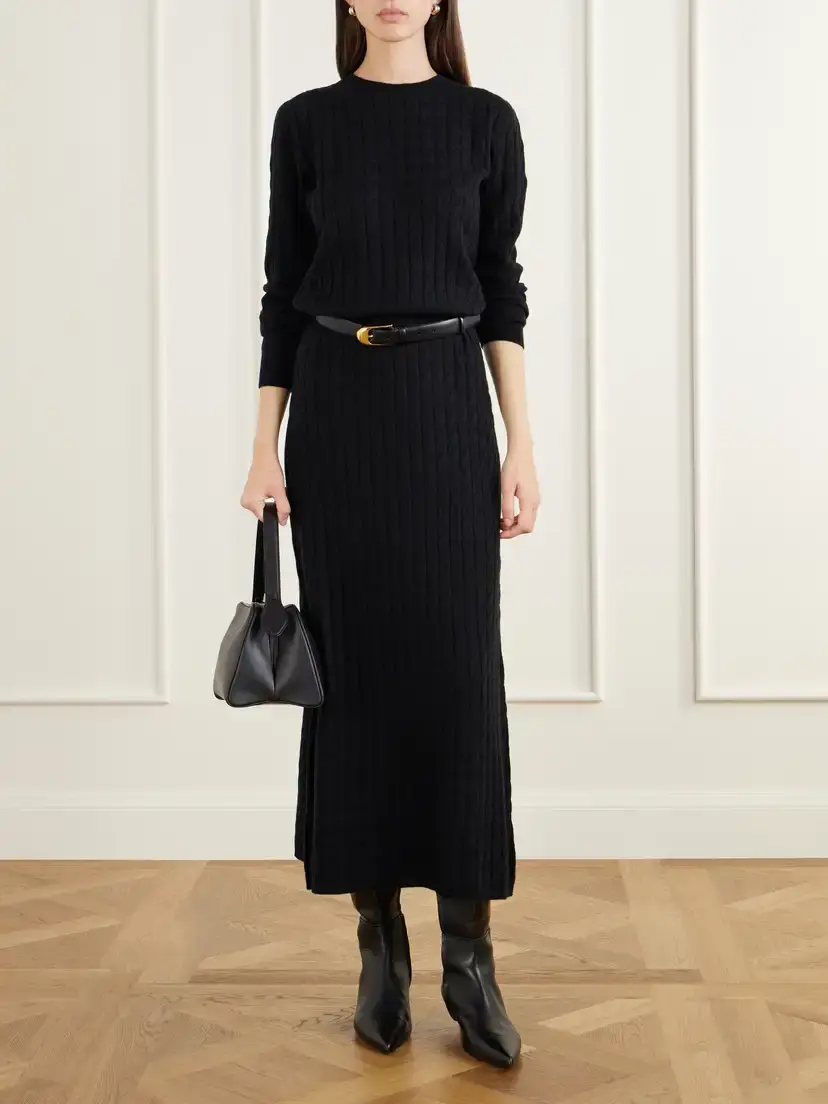 Arch4 Delfino Cable-knit Cashmere And Silk-blend Maxi Dress | Thumbnail 2