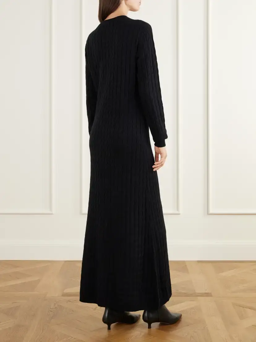 Arch4 Delfino Cable-knit Cashmere And Silk-blend Maxi Dress | Thumbnail 4