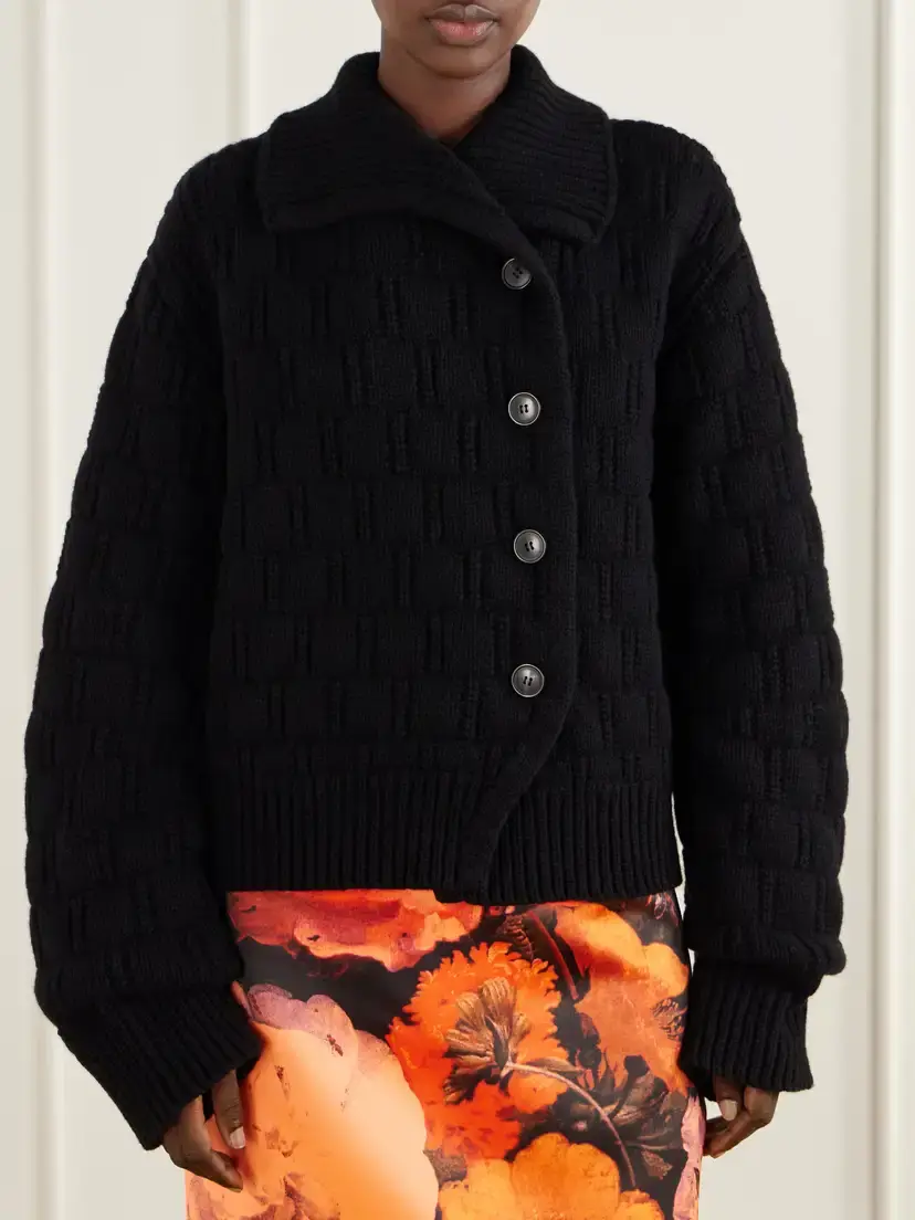 Dries Van Noten Wool And Cashmere-blend Sweater - Black | Thumbnail 3 Dries Van Noten Wool And Cashmere-blend Sweater - Black | Thumbnail 3