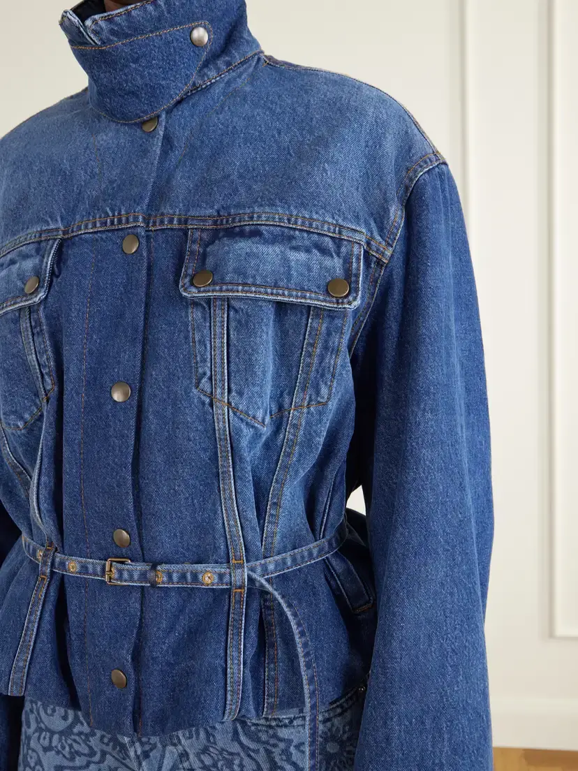 Dries Van Noten Belted Denim Jacket | Thumbnail 4