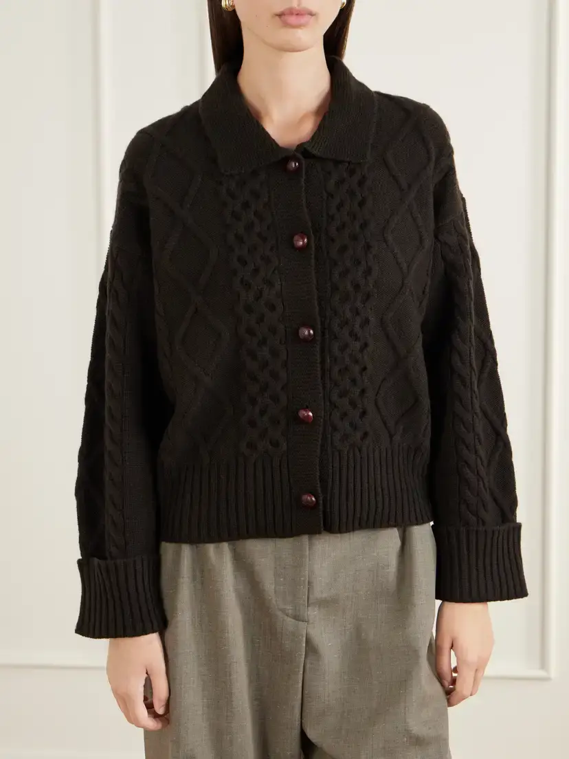 Arch4 Columbia Cable-knit Cashmere Cardigan | Thumbnail 3