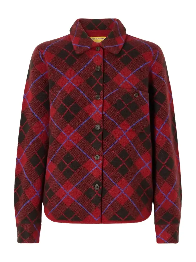 Guest In Residence Dylan Checked Cashmere Cardigan