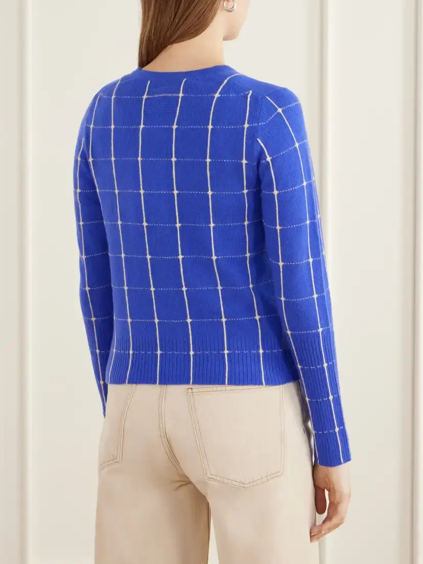 Guest In Residence Jane Checker Cashmere Cardigan | Thumbnail 4 Guest In Residence Jane Checker Cashmere Cardigan | Thumbnail 4