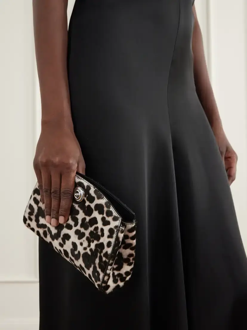 Liffner Pushlock Leopard-printed Calf-hair Clutch | Thumbnail 2 Liffner Pushlock Leopard-printed Calf-hair Clutch | Thumbnail 2