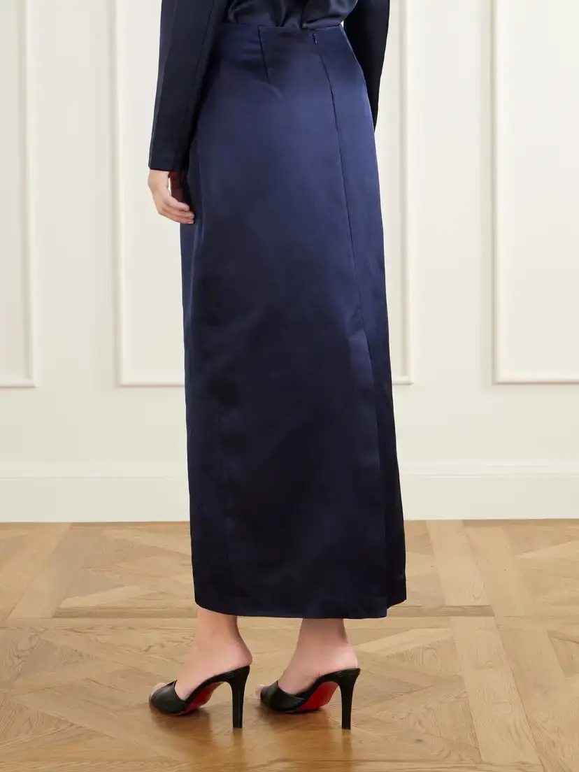 Heirlome Sandrita Duchess Silk-satin Maxi Skirt | Thumbnail 3 Heirlome Sandrita Duchess Silk-satin Maxi Skirt | Thumbnail 3