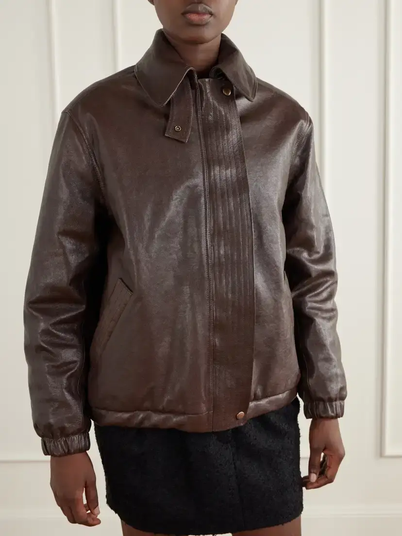 Magda Butrym Leather Blouson Jacket | Thumbnail 3 Magda Butrym Leather Blouson Jacket | Thumbnail 3