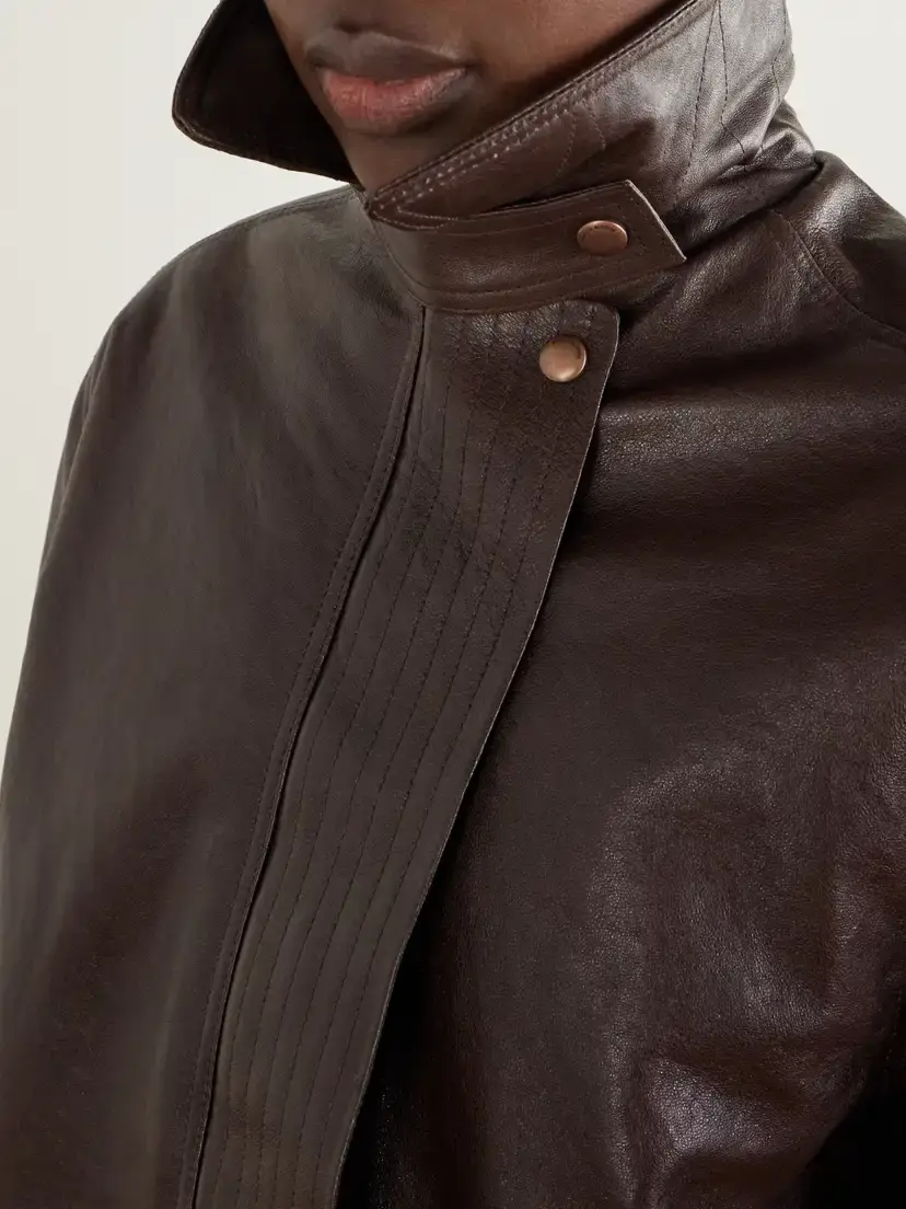 Magda Butrym Leather Blouson Jacket | Thumbnail 5 Magda Butrym Leather Blouson Jacket | Thumbnail 5