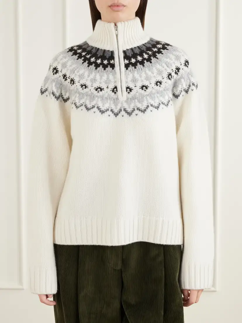 Arch4 Saint Gervais Fair Isle Cashmere Half-zip Sweater | Thumbnail 3 Arch4 Saint Gervais Fair Isle Cashmere Half-zip Sweater | Thumbnail 3