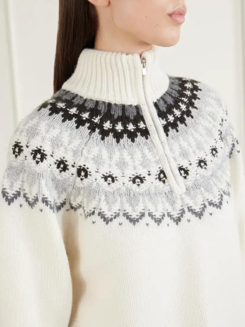 Arch4 Saint Gervais Fair Isle Cashmere Half-zip Sweater | Thumbnail 5 Arch4 Saint Gervais Fair Isle Cashmere Half-zip Sweater | Thumbnail 5