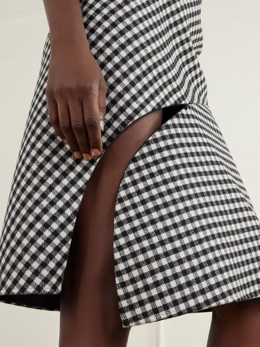 Jean Paul Gaultier Checked Wool-blend Midi Skirt | Thumbnail 5 Jean Paul Gaultier Checked Wool-blend Midi Skirt | Thumbnail 5