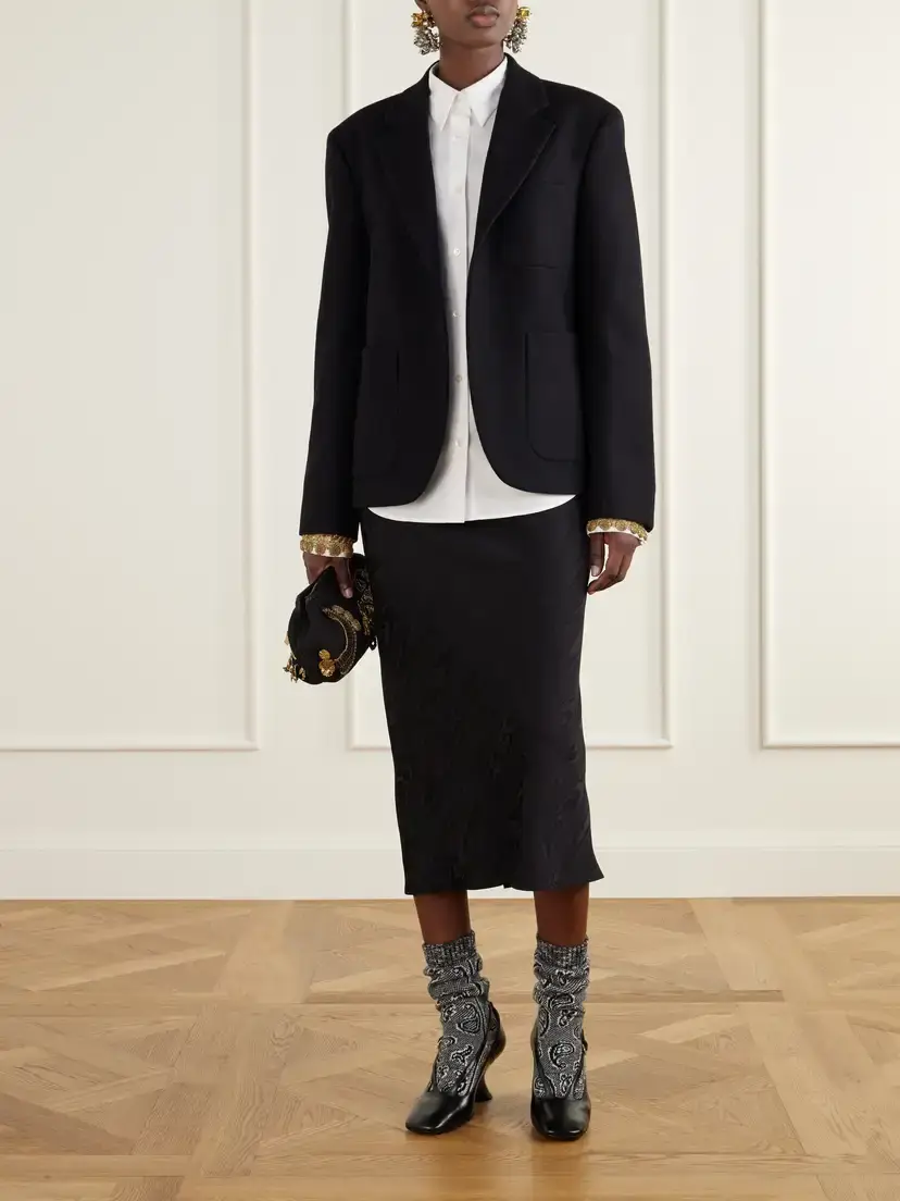 Dries Van Noten Wool-felt Blazer | Thumbnail 2 Dries Van Noten Wool-felt Blazer | Thumbnail 2