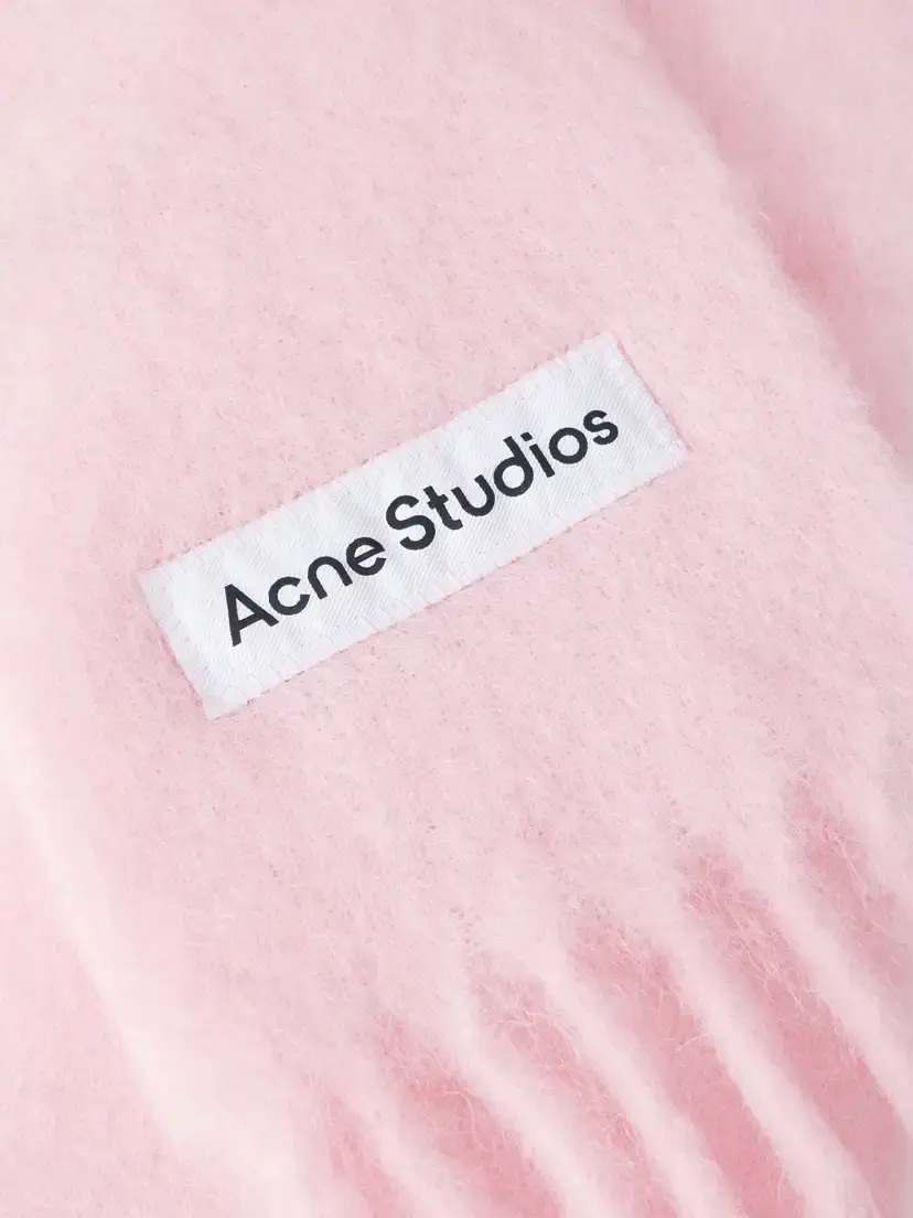 Acne Studios Vally Skinny Fringed Alpaca, Wool And Mohair-blend Scarf | Thumbnail 4 Acne Studios Vally Skinny Fringed Alpaca, Wool And Mohair-blend Scarf | Thumbnail 4