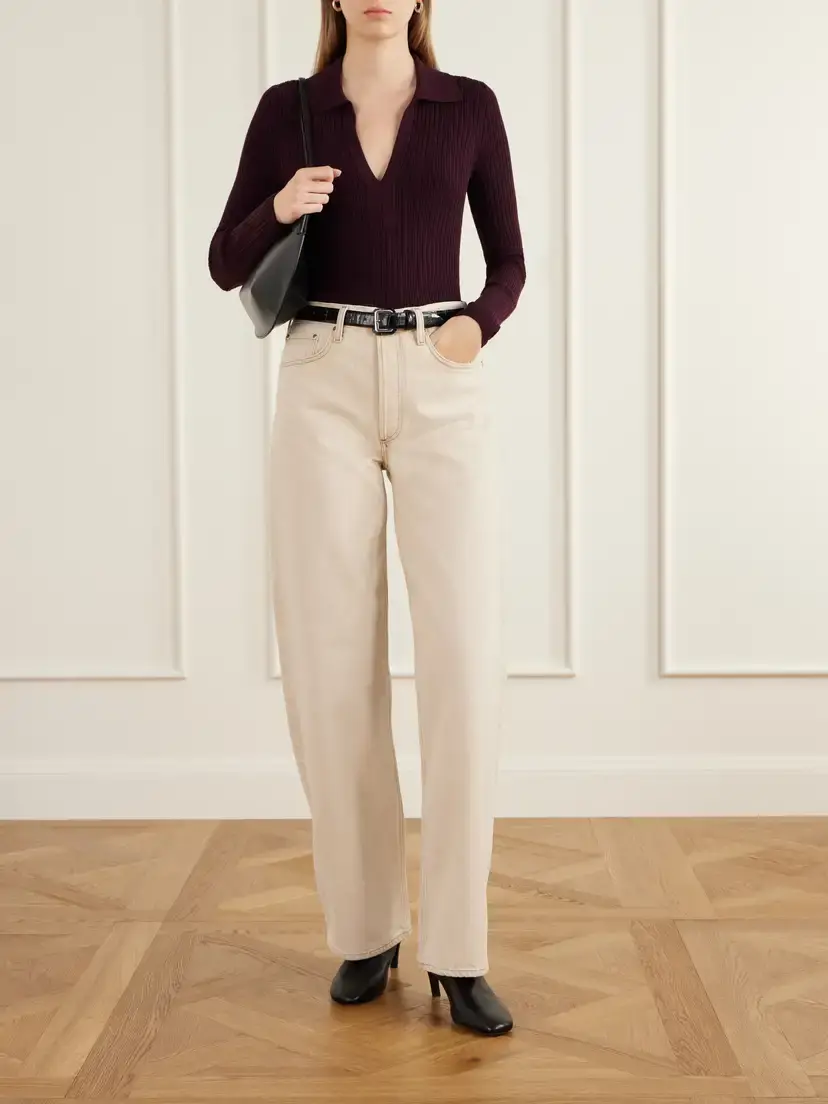 Joseph Ribbed Wool-blend Polo Sweater | Thumbnail 2 Joseph Ribbed Wool-blend Polo Sweater | Thumbnail 2