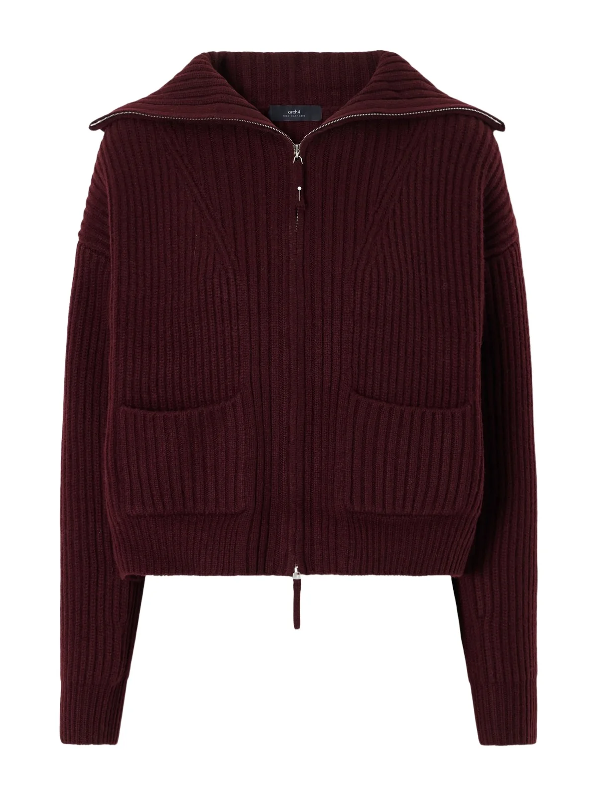 Nara Ribbed Cashmere Zip-up Cardigan Nara Ribbed Cashmere Zip-up Cardigan