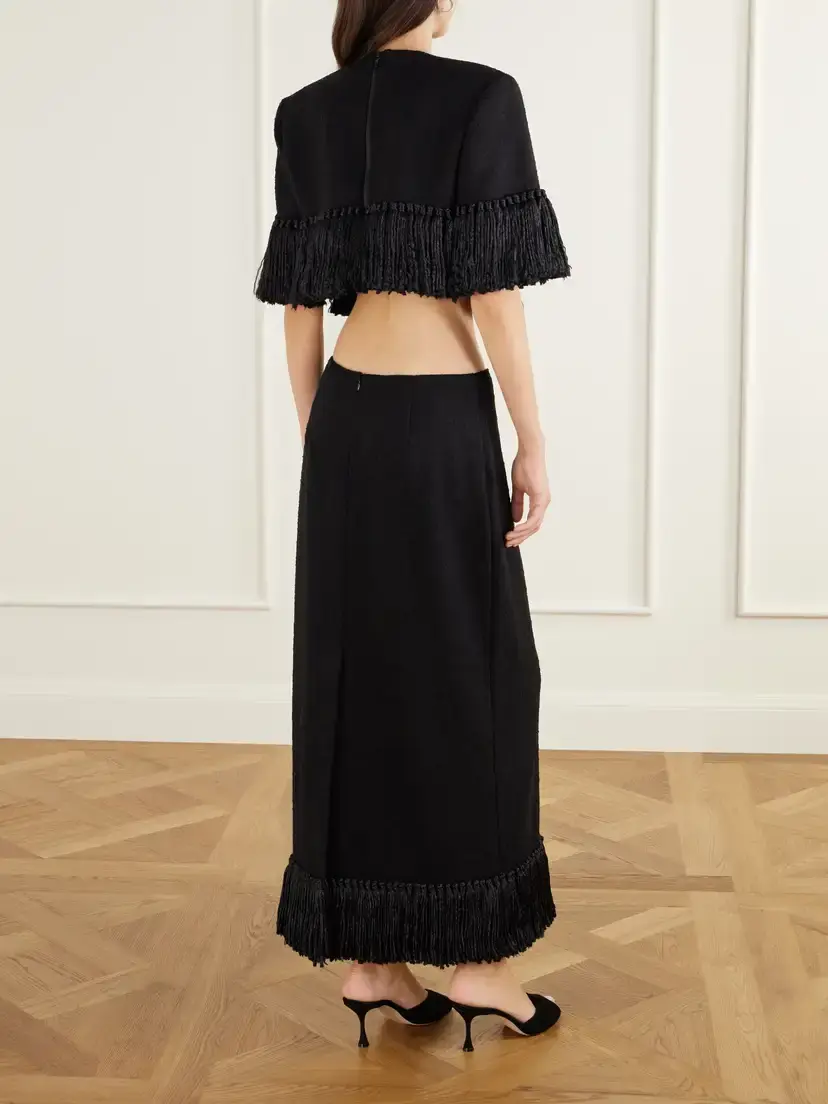 Heirlome Matilde Fringe-detail Wool-blend Maxi Skirt | Thumbnail 3 Heirlome Matilde Fringe-detail Wool-blend Maxi Skirt | Thumbnail 3