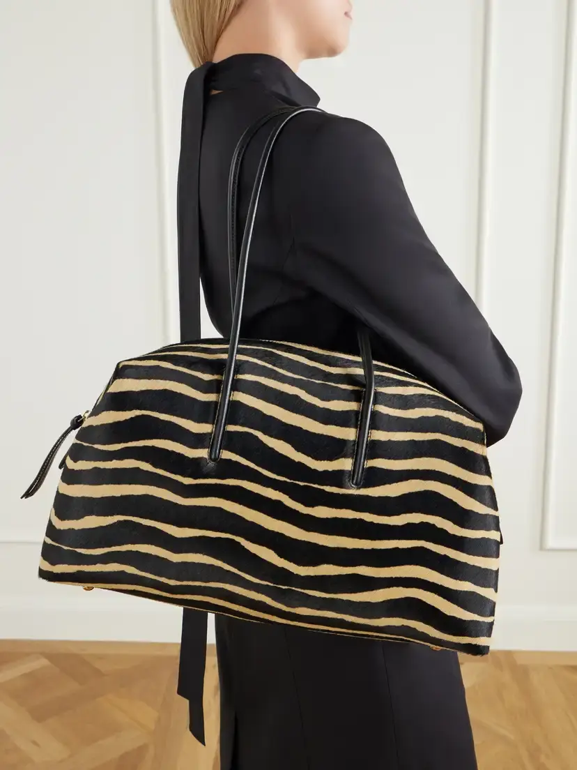 DeMellier The Stockholm Zebra-print Leather-trimmed Calf-hair Shoulder Bag | Thumbnail 2 DeMellier The Stockholm Zebra-print Leather-trimmed Calf-hair Shoulder Bag | Thumbnail 2