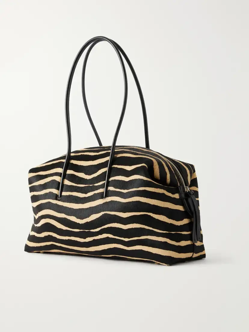 DeMellier The Stockholm Zebra-print Leather-trimmed Calf-hair Shoulder Bag | Thumbnail 4 DeMellier The Stockholm Zebra-print Leather-trimmed Calf-hair Shoulder Bag | Thumbnail 4