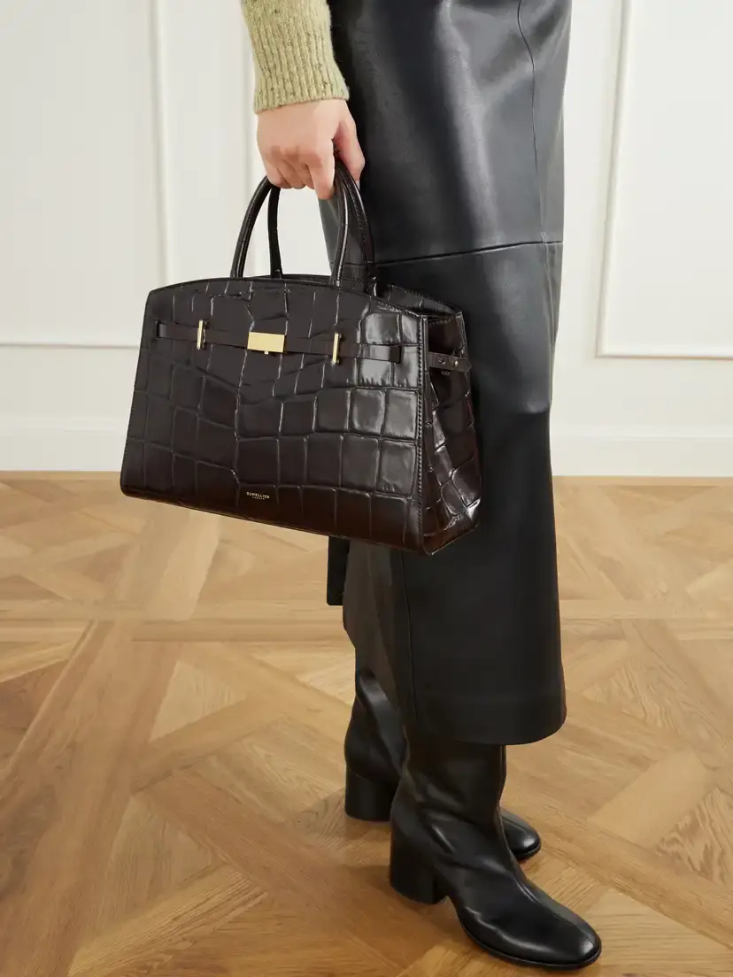 DeMellier The Midi Hudson Crocodile-effect Leather Tote | Thumbnail 2 DeMellier The Midi Hudson Crocodile-effect Leather Tote | Thumbnail 2