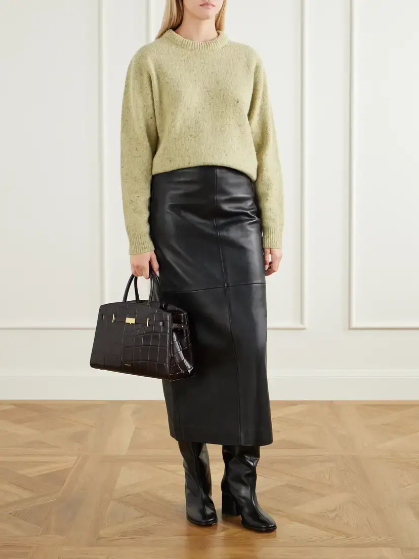 DeMellier The Midi Hudson Crocodile-effect Leather Tote | Thumbnail 3 DeMellier The Midi Hudson Crocodile-effect Leather Tote | Thumbnail 3
