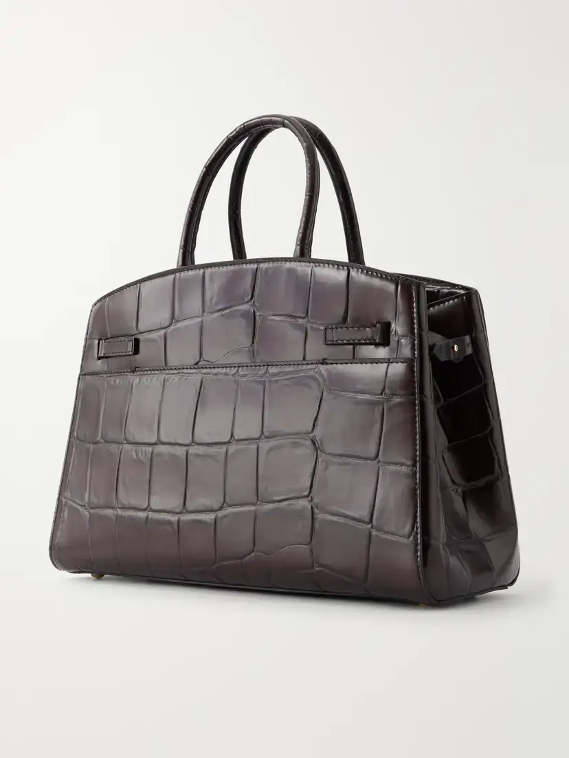 DeMellier The Midi Hudson Crocodile-effect Leather Tote | Thumbnail 4 DeMellier The Midi Hudson Crocodile-effect Leather Tote | Thumbnail 4