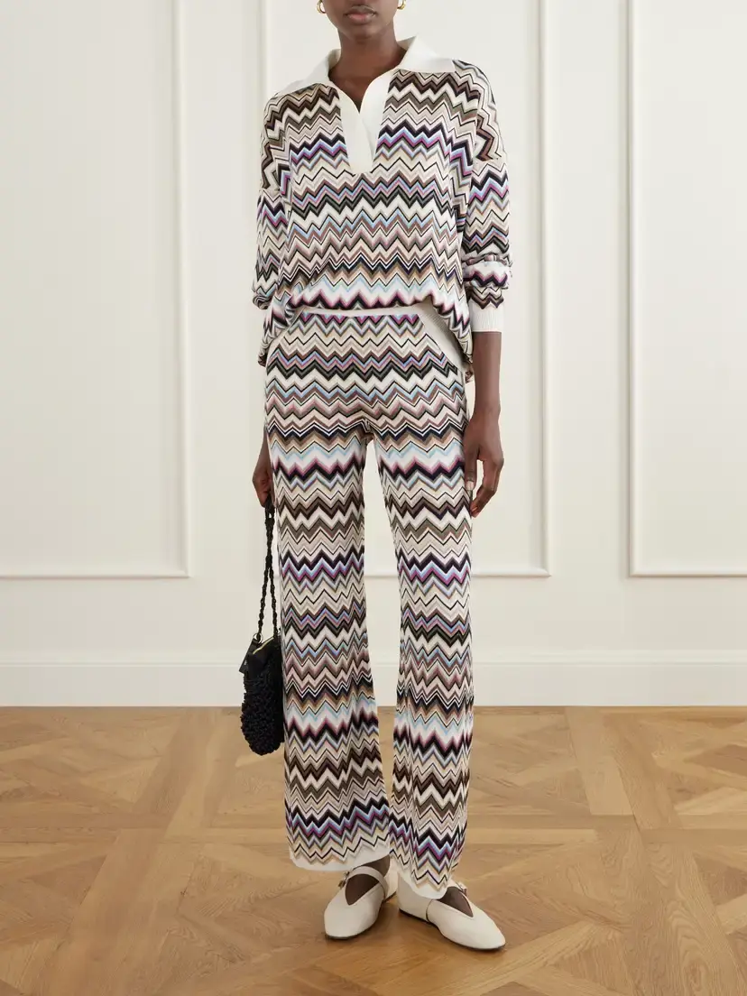 Missoni Striped Knitted Polo Sweater | Thumbnail 2 Missoni Striped Knitted Polo Sweater | Thumbnail 2