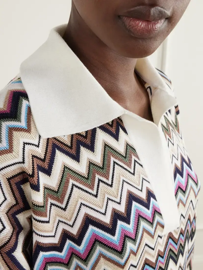 Missoni Striped Knitted Polo Sweater | Thumbnail 5 Missoni Striped Knitted Polo Sweater | Thumbnail 5