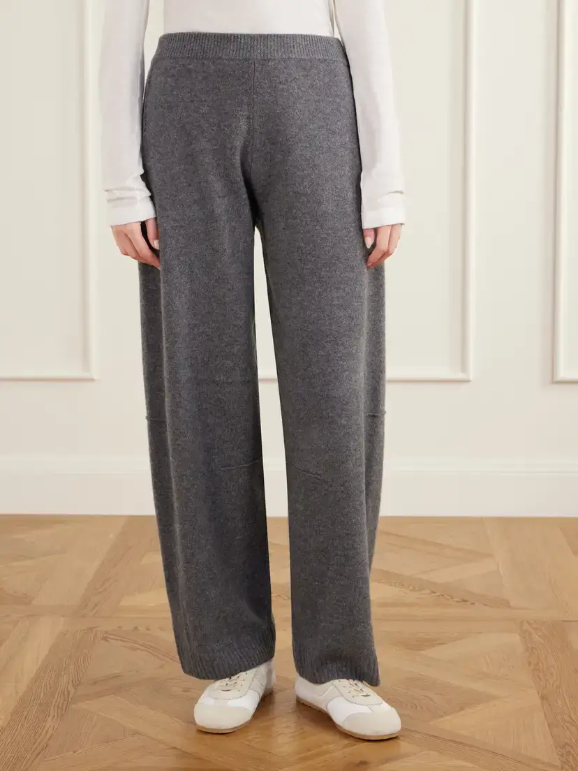 Guest In Residence Brushed Wool And Cashmere-blend Barrel-leg Pants | Thumbnail 3 Guest In Residence Brushed Wool And Cashmere-blend Barrel-leg Pants | Thumbnail 3