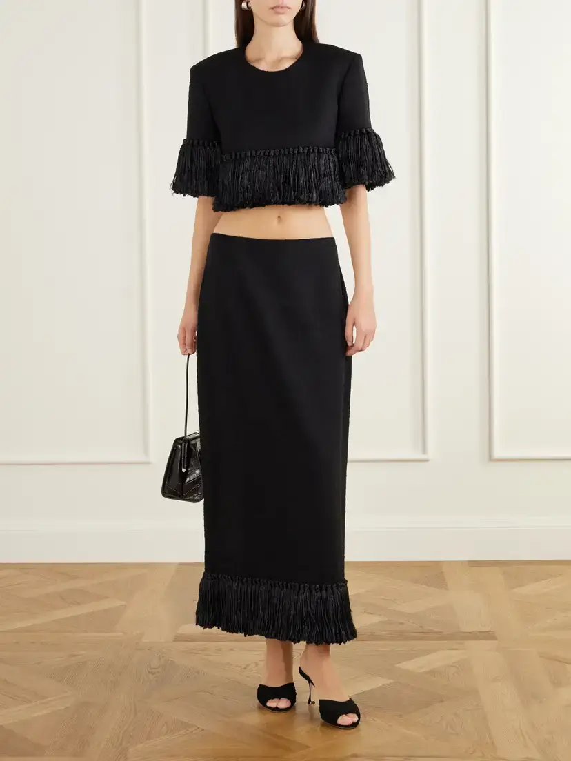 Heirlome Matilde Bouclé Fringed Wool-blend Blouse | Thumbnail 2 Heirlome Matilde Bouclé Fringed Wool-blend Blouse | Thumbnail 2