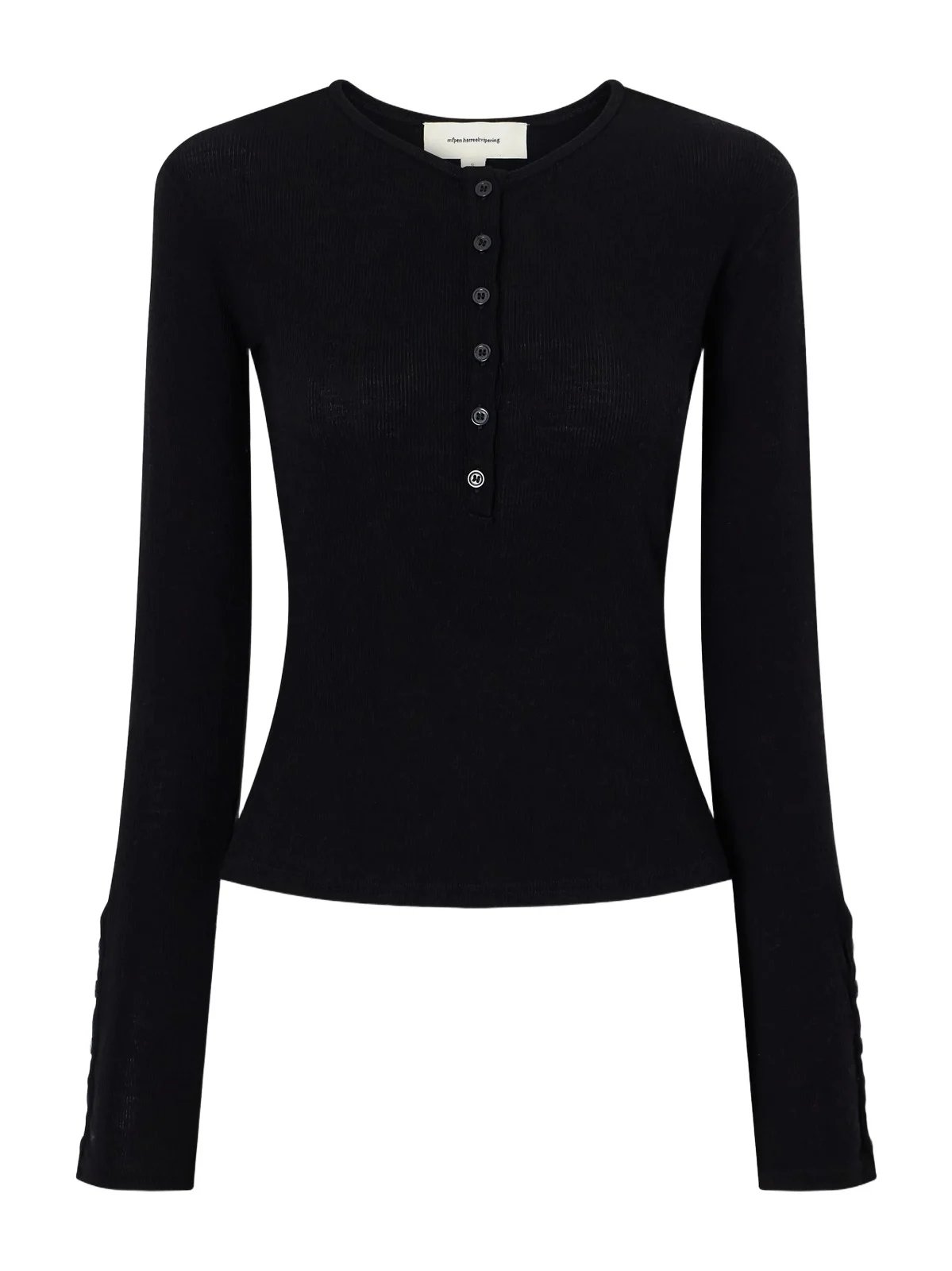 mfpen Ribbed Merino Wool-jersey Henley Top