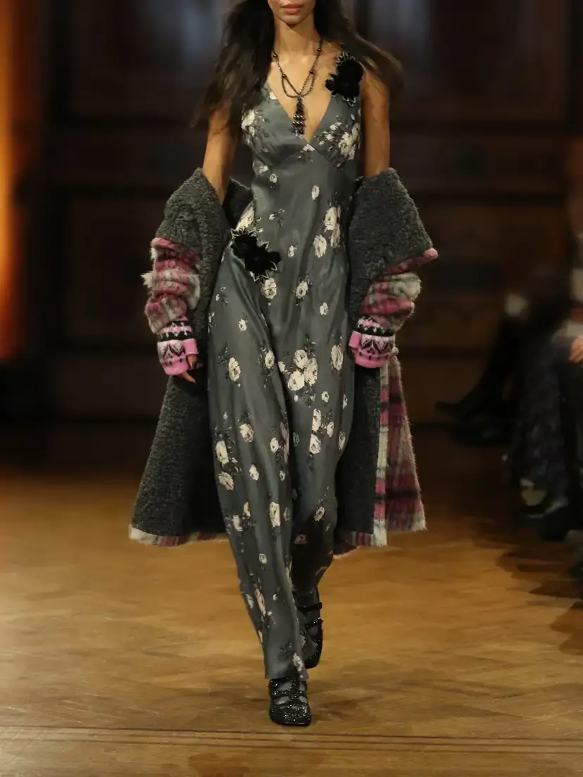 ANNA SUI Floral-print Satin Maxi Dress | Thumbnail 5 ANNA SUI Floral-print Satin Maxi Dress | Thumbnail 5
