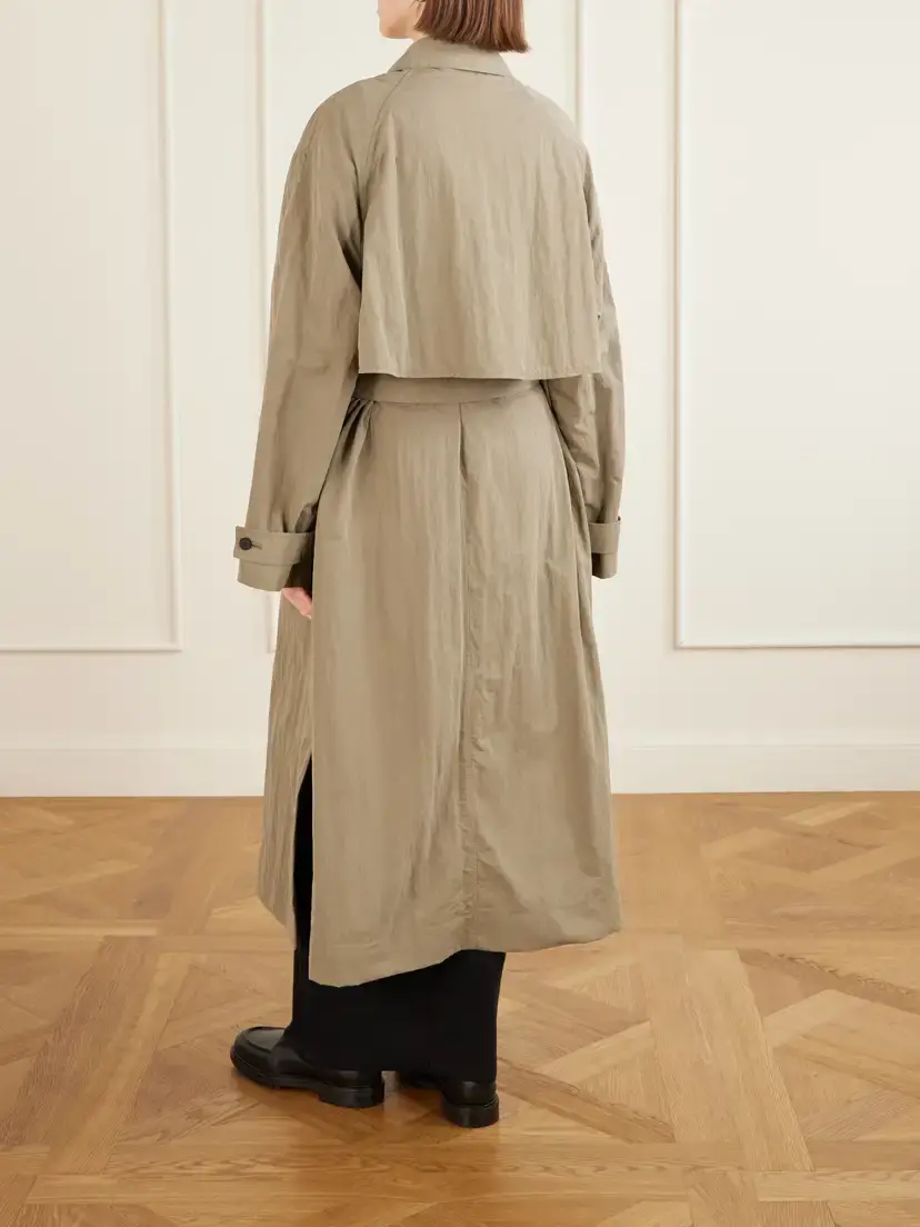 Studio Nicholson Campion Belted Crinkled-shell Trench Coat | Thumbnail 3