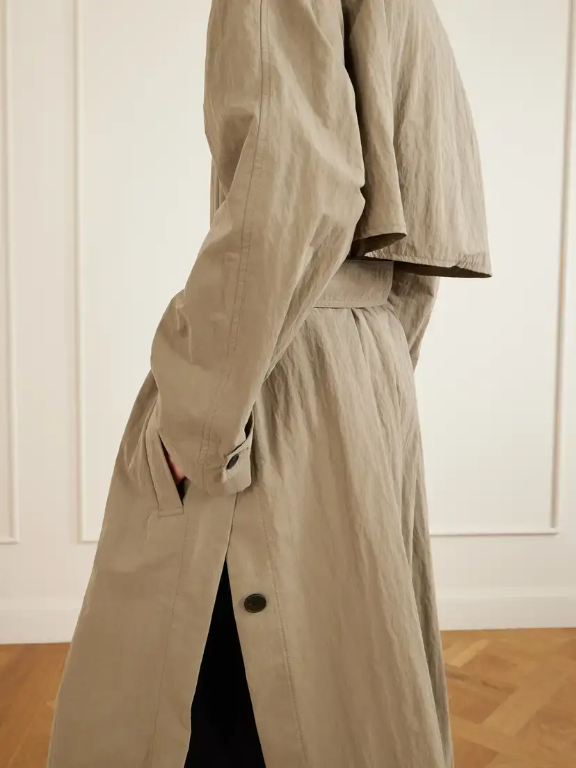 Studio Nicholson Campion Belted Crinkled-shell Trench Coat | Thumbnail 5