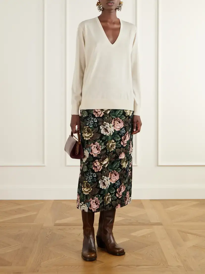 Dries Van Noten Ribbed Merino Wool Sweater | Thumbnail 2 Dries Van Noten Ribbed Merino Wool Sweater | Thumbnail 2