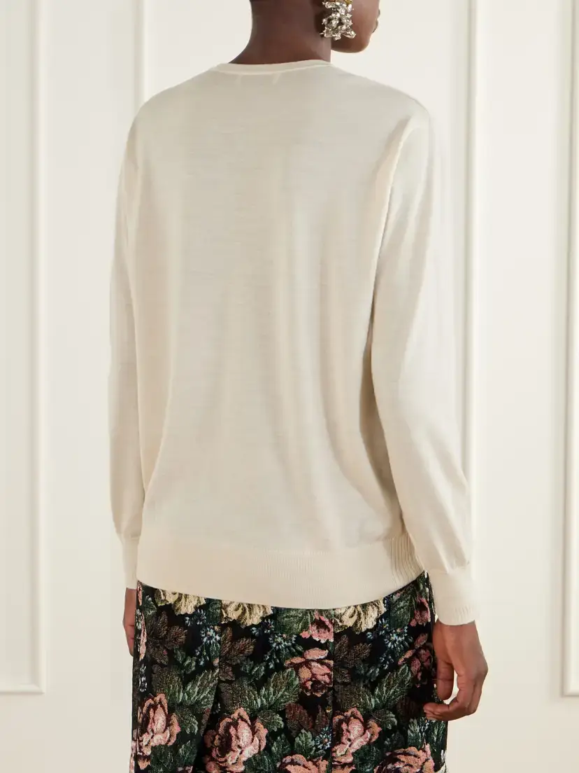 Dries Van Noten Ribbed Merino Wool Sweater | Thumbnail 4 Dries Van Noten Ribbed Merino Wool Sweater | Thumbnail 4