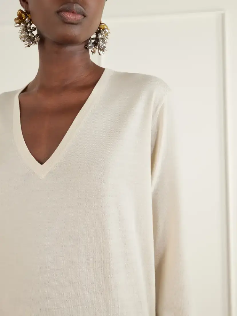Dries Van Noten Ribbed Merino Wool Sweater | Thumbnail 5 Dries Van Noten Ribbed Merino Wool Sweater | Thumbnail 5