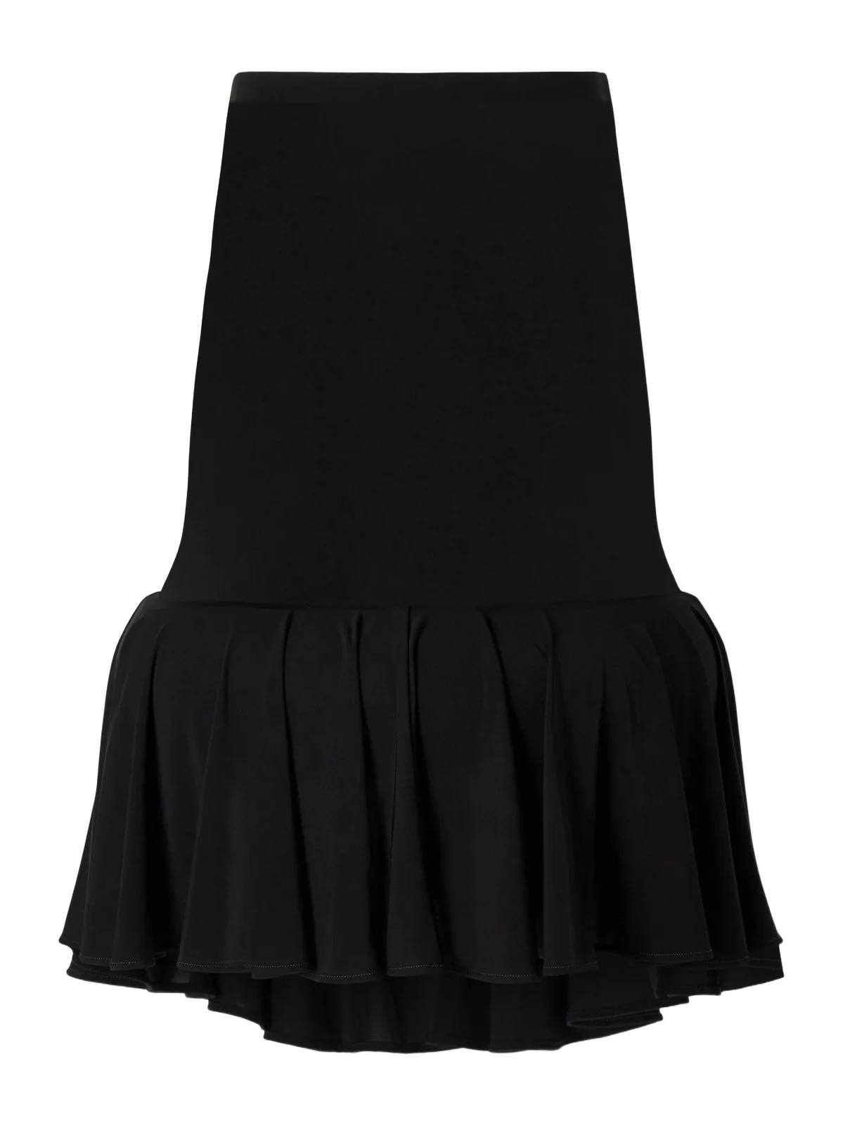 Sculptural Gathered Knee-length Skirt